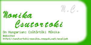 monika csutortoki business card