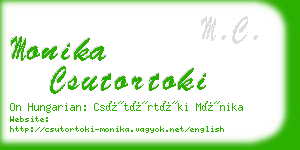 monika csutortoki business card